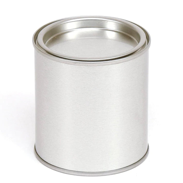 Silver Round Paint Pot Style Tin